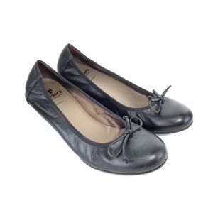 🌹Wonders Black Leather Wedge Pumps w/ Bows🌹